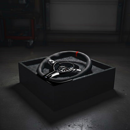 M5-Volant pour BMW M PERFORMANCE cuir perforé + repère central rouge